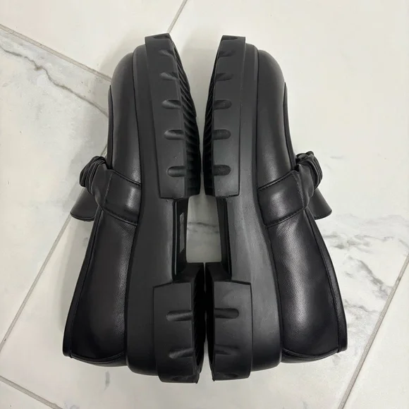 AGL Celeste Lug Sole Loafers EUR 38 Platform Chunky Leather Schoolgirl Preppy - Picture 5 of 8